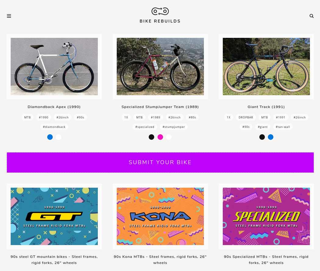 BikeRebuilds.com Home page