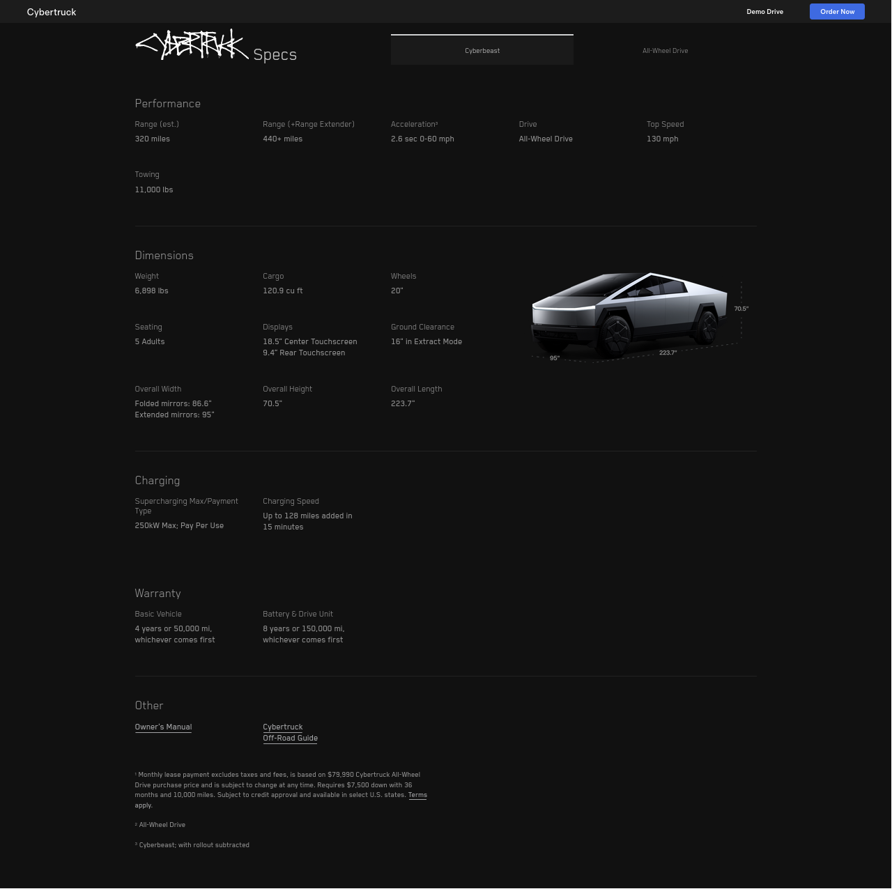 Cybertruck screenshot