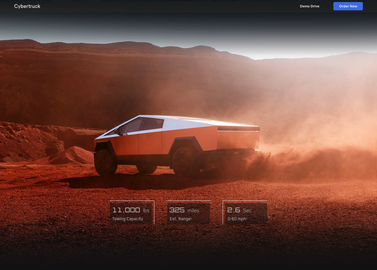 Cybertruck screenshot