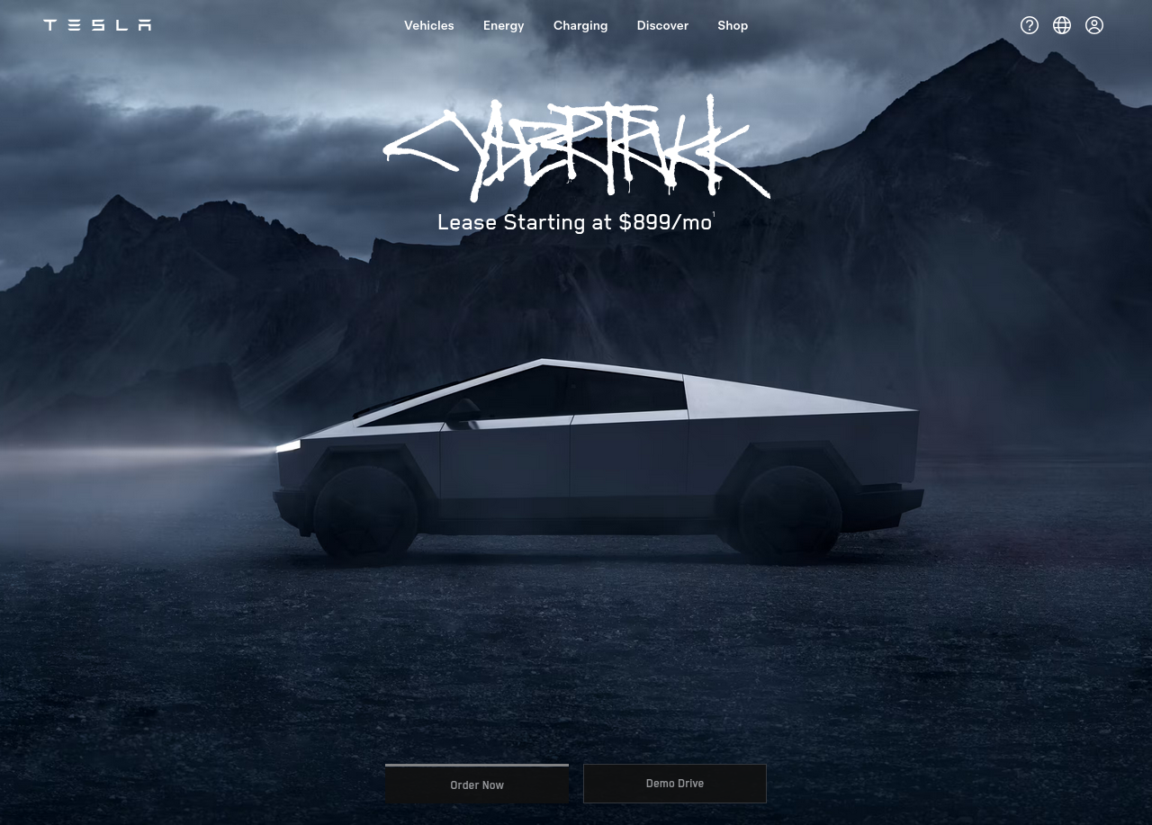 Cybertruck screenshot