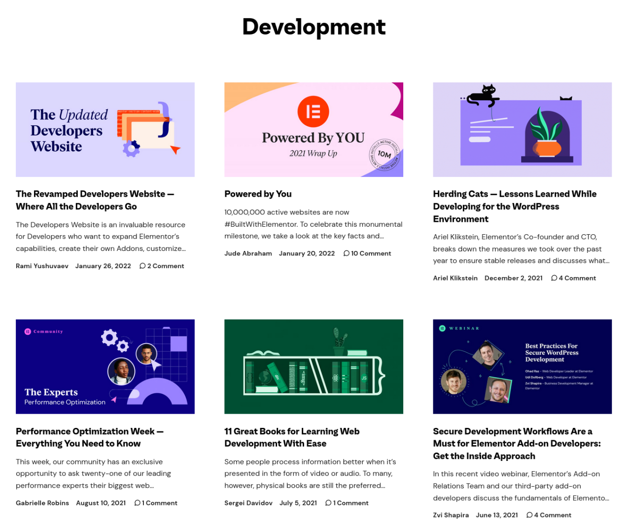 Elementor blog posts