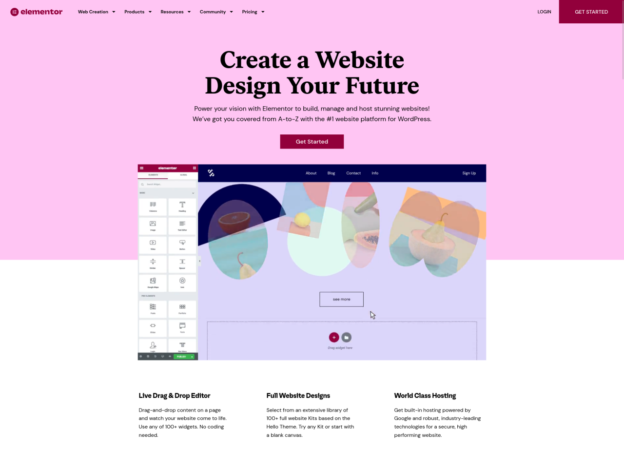 Elementor home page