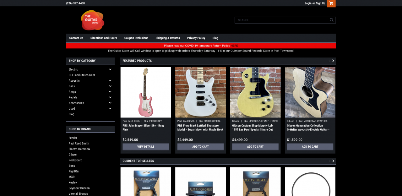 The Guitar Store catalog