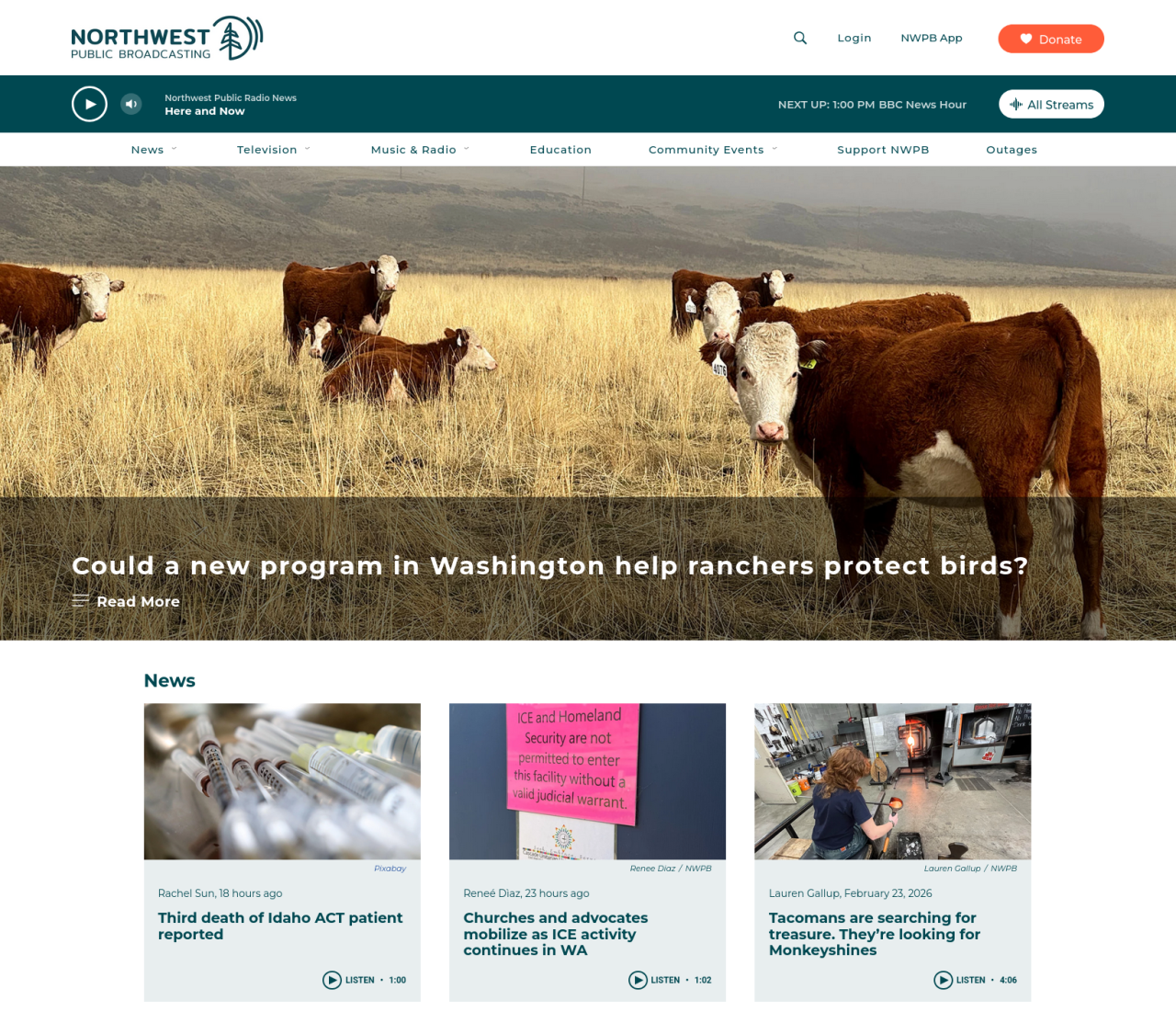 Northwest Public Broadcasting home page
