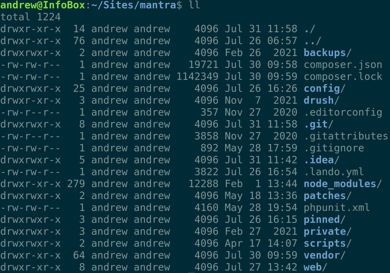 Terminal Drupal dir